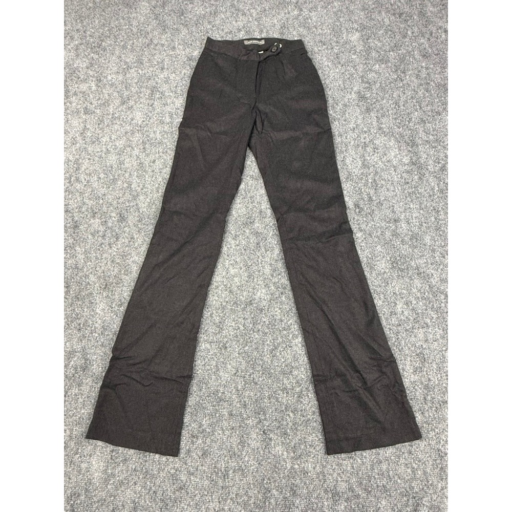 Parasuco Womens Low Rise Flare Dress Pants Charcoal Gray 8083RPL Size 24 NWT